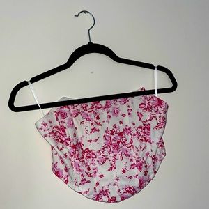 Strapless Corset Crop Top